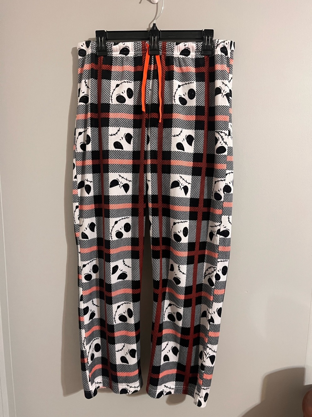 Disney's The Nightmare Before Christmas Jack Skellington fleece pajama pants.